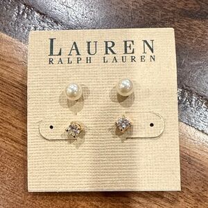 Lauren Ralph Lauren Pearl and Crystal Earrings